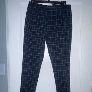Calvin Klein Navy and White Grid Pants